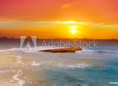 Samolepka flie 100 x 73, 42642091 - Ibiza Cala Conta Comte Compte sunset - Ibiza Cala Conta Comte Compte zpad slunce