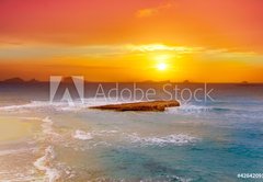 Samolepka flie 145 x 100, 42642091 - Ibiza Cala Conta Comte Compte sunset