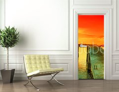 Samolepka na dvee flie 90 x 220  Sunset panorama, 90 x 220 cm