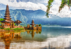 Samolepka flie 145 x 100  Pura Ulun Danu, 145 x 100 cm