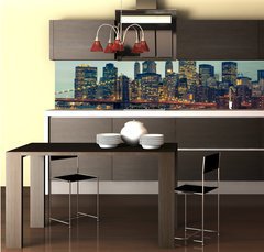 Fototapeta do kuchyn flie 260 x 60  New York Manhattan Pont de Brooklyn, 260 x 60 cm
