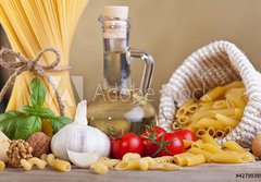 Fototapeta184 x 128  Preparing pasta with specific ingredients, 184 x 128 cm