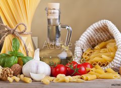 Fototapeta pltno 240 x 174, 42799395 - Preparing pasta with specific ingredients - Pprava tstovin se specifickmi psadami