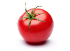 Fototapeta pltno 240 x 174, 42857729 - Fresh tomato isolated on white background - erstv rajata izolovanch na blm pozad