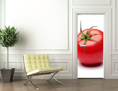 Samolepka na dvee flie 90 x 220  Fresh tomato isolated on white background, 90 x 220 cm