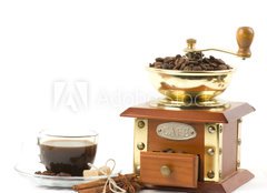 Fototapeta pltno 160 x 116, 42870003 - Coffee grinder and little coffee cup - Kvovar a mal lek kvy