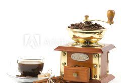 Fototapeta174 x 120  Coffee grinder and little coffee cup, 174 x 120 cm