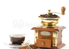 Samolepka flie 200 x 144  Coffee grinder and little coffee cup, 200 x 144 cm