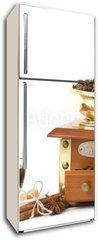 Samolepka na lednici flie 80 x 200  Coffee grinder and little coffee cup, 80 x 200 cm