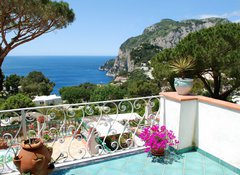 Fototapeta vliesov 100 x 73, 42899650 - Capri, Balcony view