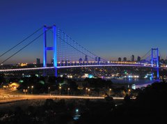 Samolepka flie 270 x 200, 42973371 - A Blue Evening Istanbul Bosphorus Bridge - Modr Evening Istanbul Bosphorus Bridge