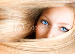 Fototapeta papr 254 x 184, 43028918 - Blond Girl. Blonde Woman with Blue Eyes