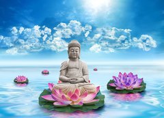 Samolepka flie 200 x 144  Statue Bouddha, 200 x 144 cm