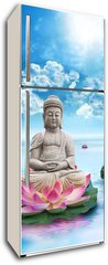 Samolepka na lednici flie 80 x 200  Statue Bouddha, 80 x 200 cm