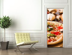 Samolepka na dvee flie 90 x 220  Pizza, 90 x 220 cm