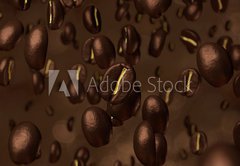 Fototapeta vliesov 145 x 100, 43386107 - Coffee beans cascade