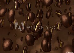 Fototapeta vliesov 200 x 144, 43386107 - Coffee beans cascade