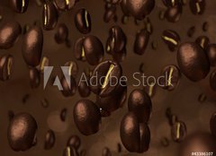 Fototapeta papr 254 x 184, 43386107 - Coffee beans cascade