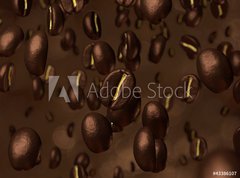 Fototapeta vliesov 270 x 200, 43386107 - Coffee beans cascade