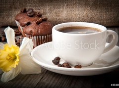 Samolepka flie 270 x 200, 43406270 - cup of coffee and chocolate cake 