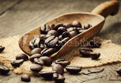 Fototapeta145 x 100  Coffee beans in scoop, 145 x 100 cm