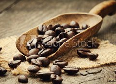 Fototapeta160 x 116  Coffee beans in scoop, 160 x 116 cm
