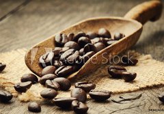 Fototapeta184 x 128  Coffee beans in scoop, 184 x 128 cm