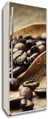 Samolepka na lednici flie 80 x 200  Coffee beans in scoop, 80 x 200 cm