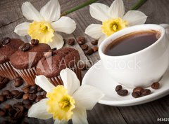 Fototapeta papr 360 x 266, 43427094 - cup of coffee and chocolate cake