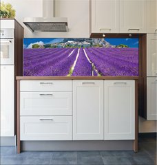 Fototapeta do kuchyn flie 180 x 60  Lavande en Provence, village proven al en France, 180 x 60 cm