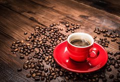 Fototapeta plátno 174 x 120, 43459650 - Hot coffee - caffč caldo - Horká káva
