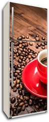 Samolepka na lednici flie 80 x 200  Hot coffee  caff caldo, 80 x 200 cm