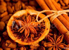 Fototapeta pltno 240 x 174, 43473159 - Coffee beans and cinnamon