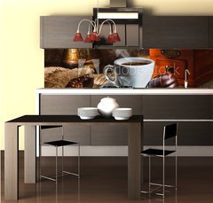 Fototapeta do kuchyn flie 260 x 60, 43479820 - grinder and other accessories for the coffee