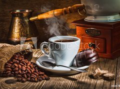 Fototapeta papír 360 x 266, 43479820 - grinder and other accessories for the coffee - brusky a další příslušenství pro kávu