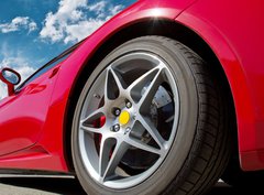 Fototapeta papír 360 x 266, 43527567 - red sports car - červené sportovní auto