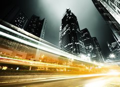 Fototapeta pltno 240 x 174, 43613625 - traffic in Hong Kong at night - dopravu v Hongkongu v noci