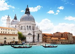 Fototapeta100 x 73  Grand Canal and Basilica Santa Maria della Salute, Venice, Italy, 100 x 73 cm