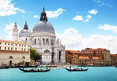 Samolepka flie 145 x 100, 43614176 - Grand Canal and Basilica Santa Maria della Salute, Venice, Italy