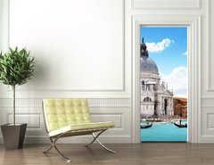 Samolepka na dvee flie 90 x 220  Grand Canal and Basilica Santa Maria della Salute, Venice, Italy, 90 x 220 cm