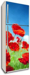Samolepka na lednici flie 80 x 200, 43614207 - Poppy flowers on field