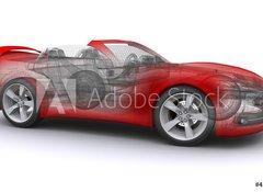 Samolepka flie 100 x 73, 43833151 - 3D rendered Concepts Sports Car - 3D rendered koncepty sportovn auto