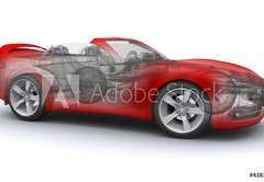 Samolepka flie 145 x 100, 43833151 - 3D rendered Concepts Sports Car