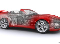 Fototapeta360 x 266  3D rendered Concepts Sports Car, 360 x 266 cm