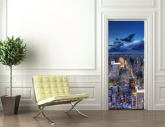 Samolepka na dvee flie 90 x 220  New York by night., 90 x 220 cm