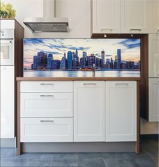 Fototapeta do kuchyn flie 180 x 60  Skyline de New York en fin de journe., 180 x 60 cm