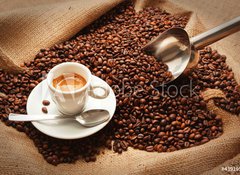 Samolepka flie 100 x 73, 43919527 - Sacco di Caff con Tazzina