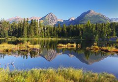 Fototapeta vliesov 145 x 100, 43939483 - Mountain Lake in Slovakia Tatra - Strbske Pleso - Horsk jezero na Slovensku Tatra