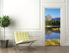 Samolepka na dvee flie 90 x 220  Mountain Lake in Slovakia Tatra  Strbske Pleso, 90 x 220 cm
