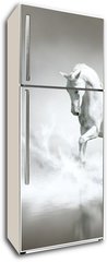 Samolepka na lednici flie 80 x 200  White horse running through water, 80 x 200 cm
